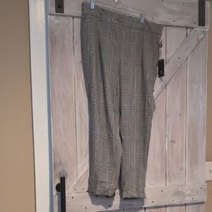 Jules & Leopold Gray Plaid Women's Trousers